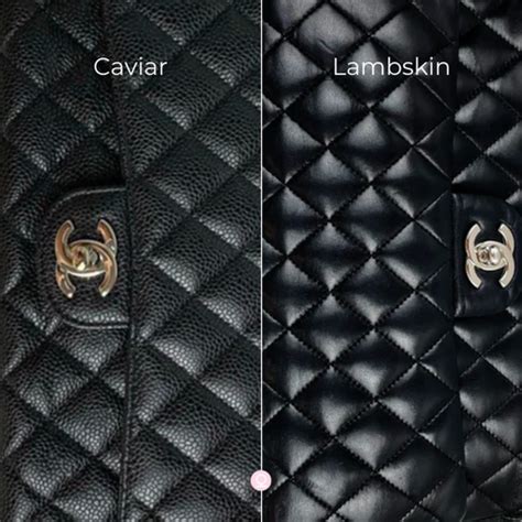 chanel leather types|caviar vs lambskin chanel.